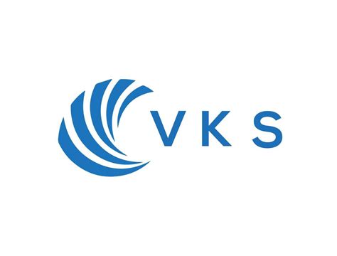 Vks Letter Logo Design On White Background Vks Creative Circle Letter
