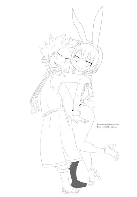 Fairy Tail Lineart Hug By Tokajero On Deviantart