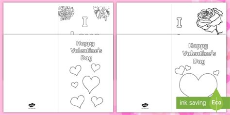 Valentines Day Card Templates Teaching Resource