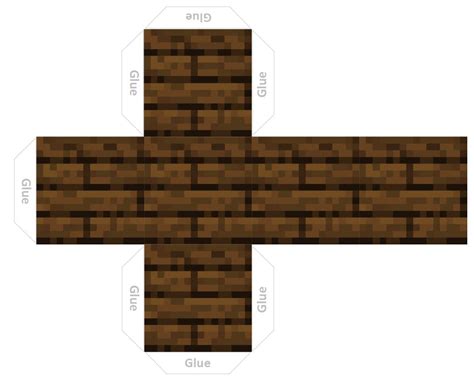 Papercraft Cutout Wood Planks Blocks Pack Inspired By Minecraft