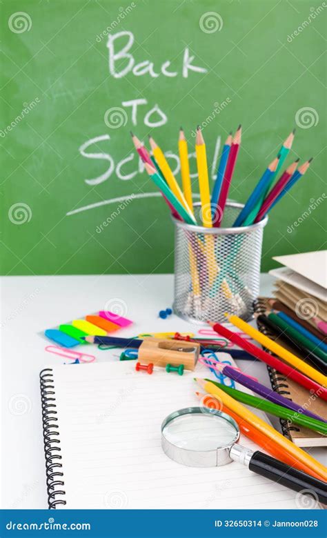 Back To School School Stationery Stock Photo Image Of College