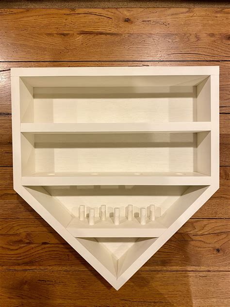 Beautifully crafted shelf for your baseballs in the shape of home plate. Home Plate Softball Display Case Wall Shelf Championship ...