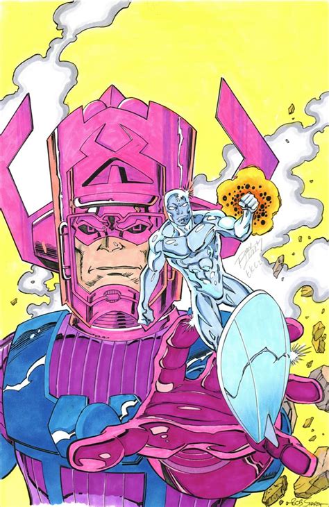 Galactus And Silver Surfer Commission Art By Ron Lim Tom Christopher