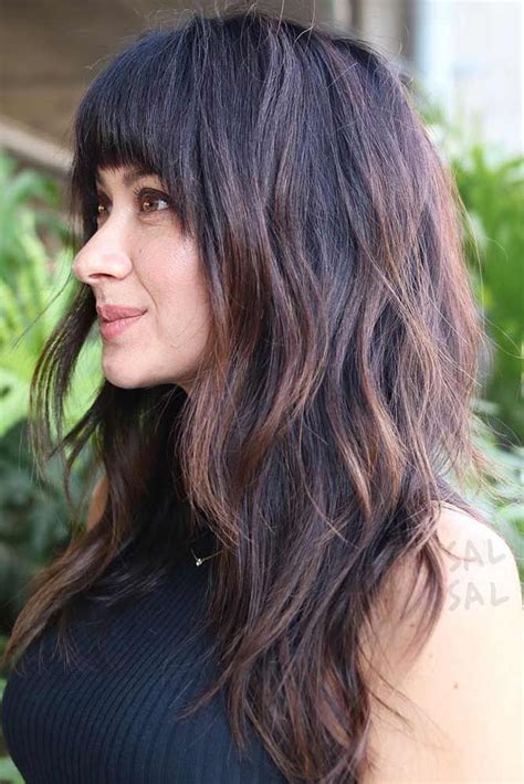 thick bangs and long hair longhaircuts haircuts ️we have a photo gallery featuring gorgeous