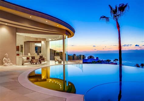 Ocean View Curved Modern Sanctuary On A Hilltop In La