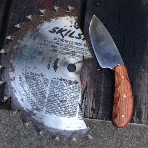 Knife Made From A 10 Saw Blade Knife Sawblade Knife Knife Making