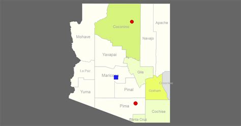Interactive Map Of Arizona Clickable Counties Cities