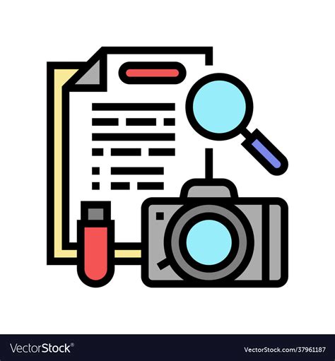 Collection Evidence Color Icon Royalty Free Vector Image
