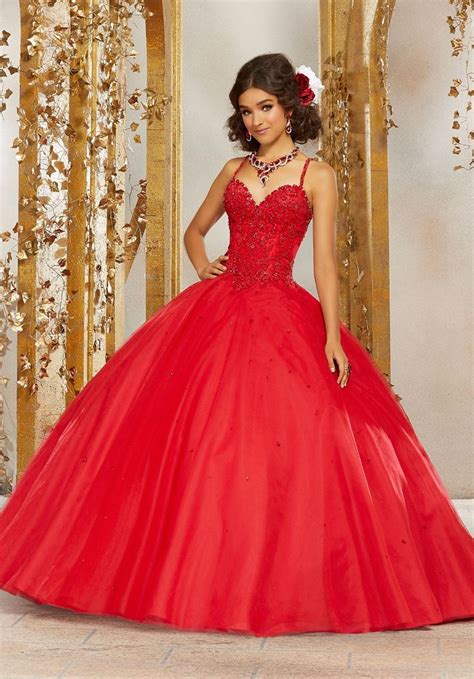 Valencia By Mori Lee 60078 Quinceanera Dress Red Quinceanera Dresses