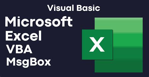 Microsoft Excel Vba How To Use Msgbox