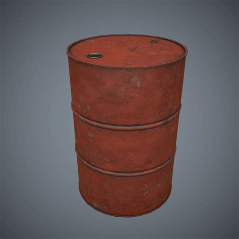 Oil Drum V3 Game Ready Low Poly PBR Modelo 3D 13 Unknown Blend