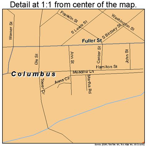 Columbus Wisconsin Street Map 5516450