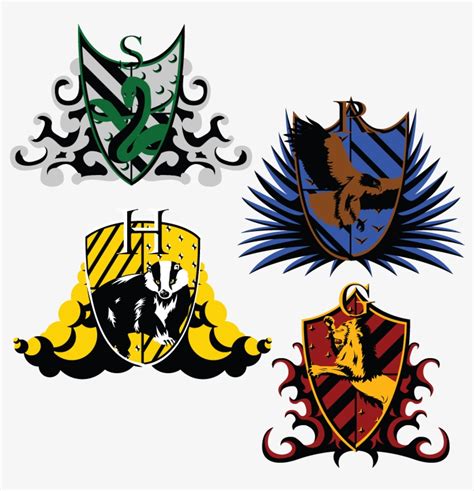Clip Art Transparent Stock Hogwarts House Crests By Harry Potter
