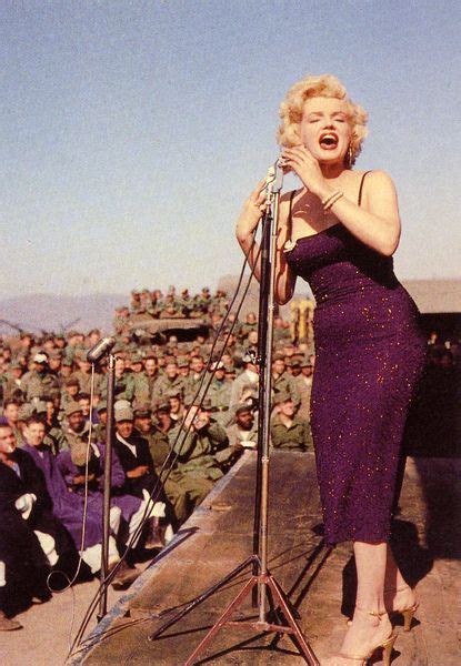 marilyn monroe performing for the troops in korea 1954 marilyn monroe tribute to an icon