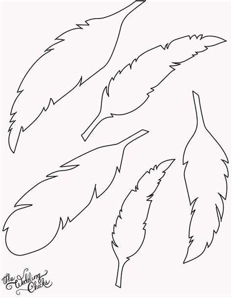 Diy Feather Bunting Feather Template Paper Feathers Templates