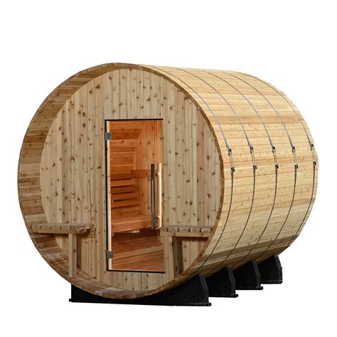 Almost Heaven 7′ X 71′ Grandview 6 Person Cedar Barrel Sauna Sauna
