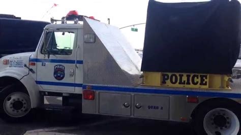 Quick Glimpse Of Nypd Esu Bomb Squad 2 Truck On United Nations Duty On