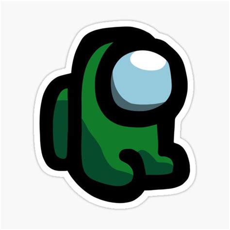 Dark Green Mini Crewmate Pet Sticker By Acellama Emoji Movie