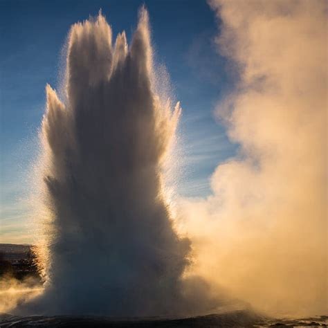 Photographing An Erupting Geyser Landscape Photography
