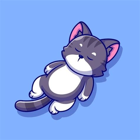 Premium Vector Cute Cat Sleeping Cartoon Icon Illustration Cartoon
