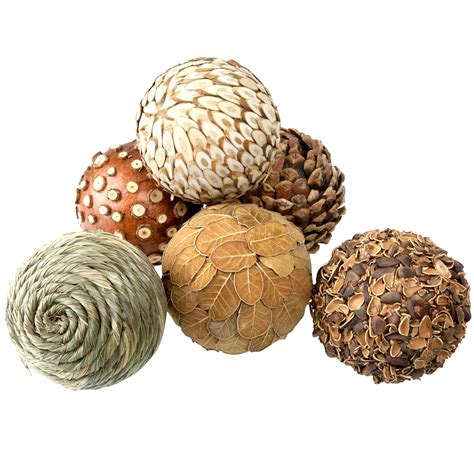 Natural Decorative Balls Set Of 6 Chairish