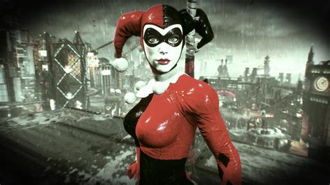 Batman Arkham Knight Classic Harley Quinn Skin Gameplay Harley Quinn Dlc Youtube