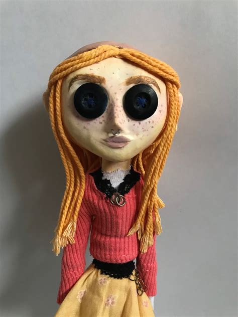 Custom Coraline Doll Handmade Doll Art Doll Textile Wire Etsy