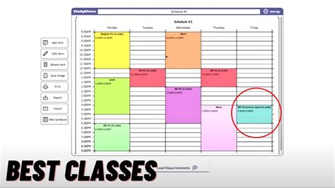 How To Make The Most Balanced College Schedule Ever Youtube