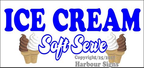 Ice Cream Soft Serve Food Concession Vinyl Decal Sticker Harbour Signs