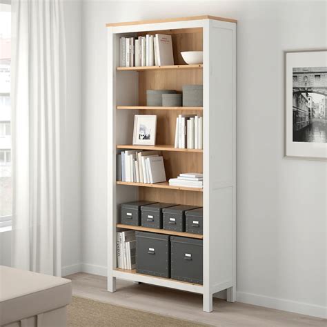 Hemnes Bookcase White Stainlight Brown 90x197 Cm 3538x7712