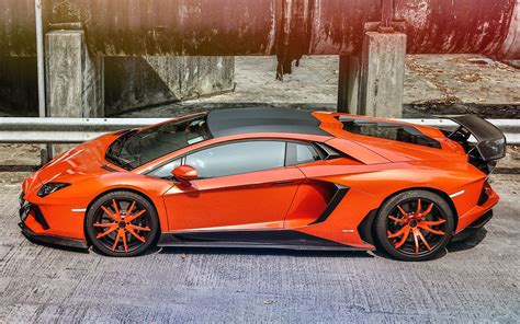 Awesome Lamborghini Aventador Orange Wallpaper Hd Images Car Wallpaper