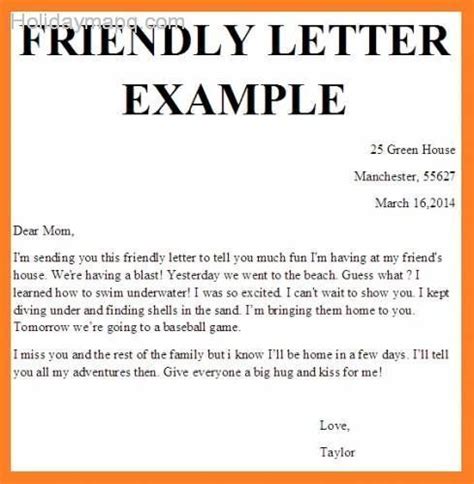 This friendly letter template helps guide the layout of a personal or business letter. Friendly letter template | Friendly letter, Friendly letter template, Friendly letter writing