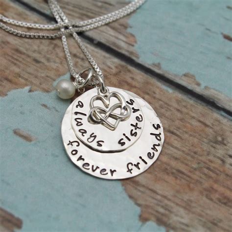 Sisters Necklace Sister Necklace Always Sisters Forever Etsy