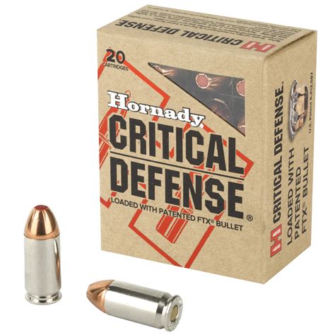 Hornady 45 Auto 185 Grain Ftx Critical Defense Box Of 20 90900