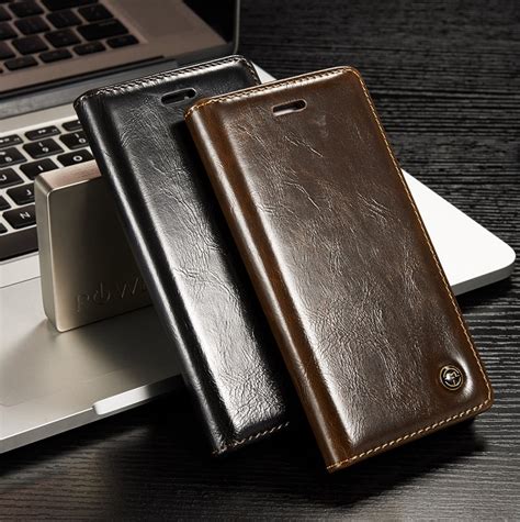 Luxury Brand Flip Luxury Genuine Leather Phone Cases Cover For Iphone 6