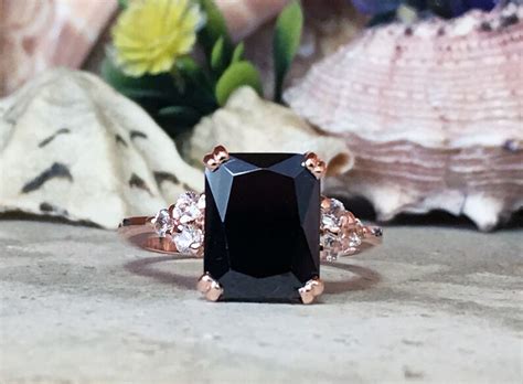 Black Onyx Ring December Birthstone Genuine Gemstone Etsy