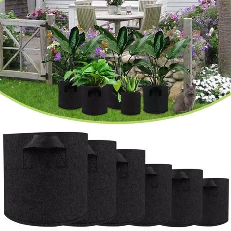 Fabric Grow Bags Breathable Pots Planter Root Pouch Container Plant