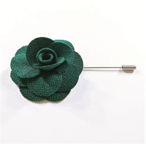 Flower Lapel Pin Emerald Green Flower Lapel Pin Lapel Pins Lapel