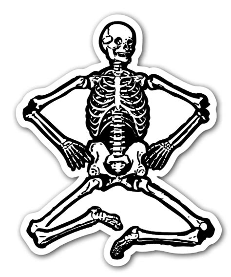 Corte De Contorno Esqueleto Sentado Stickerapp Tienda
