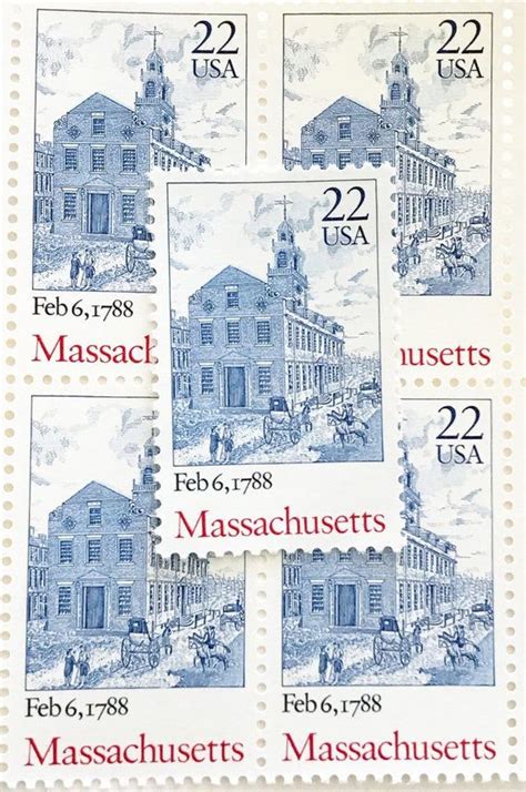 How to use old postage. 6 Unused Vintage Massachusetts Postage Stamps / Boston ...