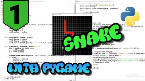 Snake Pygame Tutorial 1 Youtube