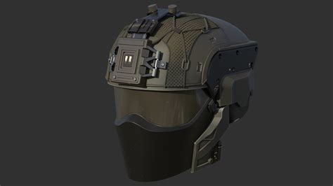 Futuristic Tactical Helmet 3d Model 3d Printable Cgtrader