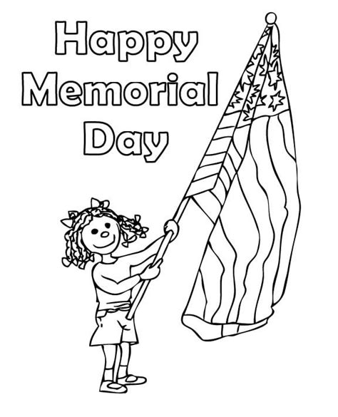 Memorial Day Coloring Pages For Kids Preschool And Kindergarten