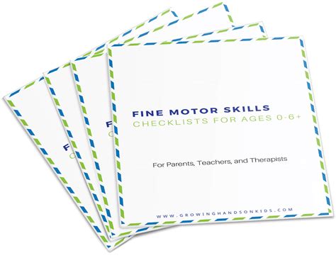 Fine Motor Skills Checklist For Preschoolers Ages 3 5 Years Old