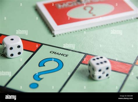 Chance Cards On A Monopoly Board Game Stock Photo Alamy