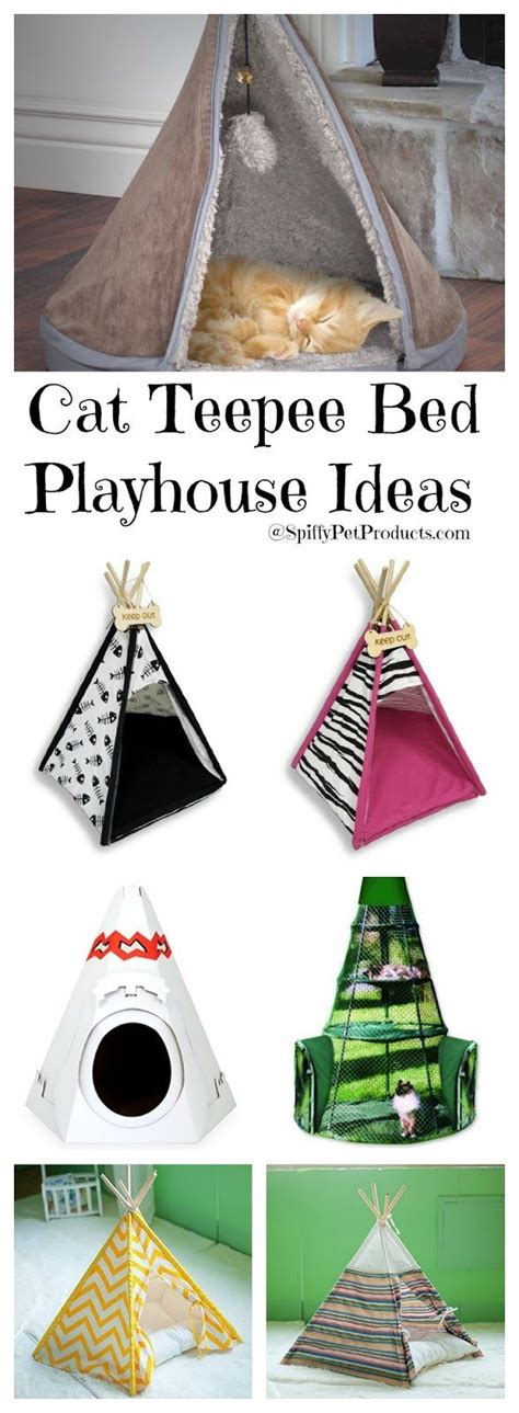 Fun Cat Teepee Bed Playhouse Ideas Spiffy Pet Products Cat Teepee