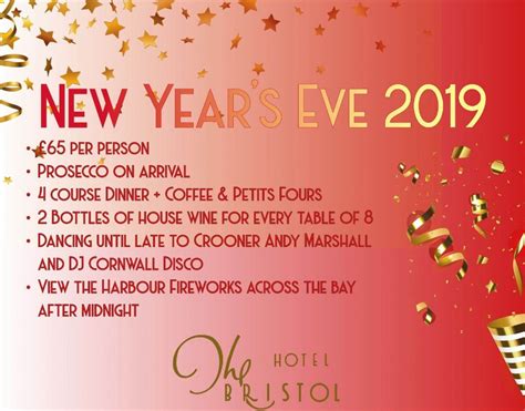 New Years Eve 2019 At Best Western Hotel Bristol Newquay