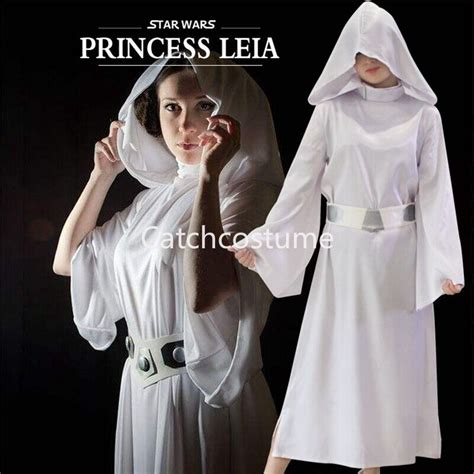 Adult Womens Princess Leia Star Wars Fancy Dress Costume Halloween
