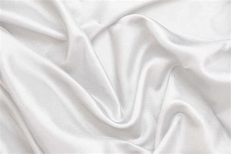 Smooth Elegant White Silk Fabric Or Satin Luxury Cloth Texture For