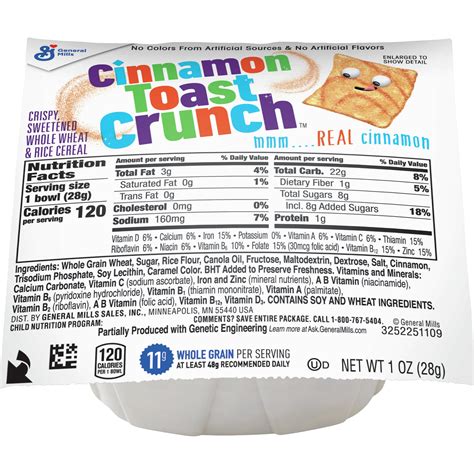 Cinnamon Toast Crunch Nutrition Facts My XXX Hot Girl